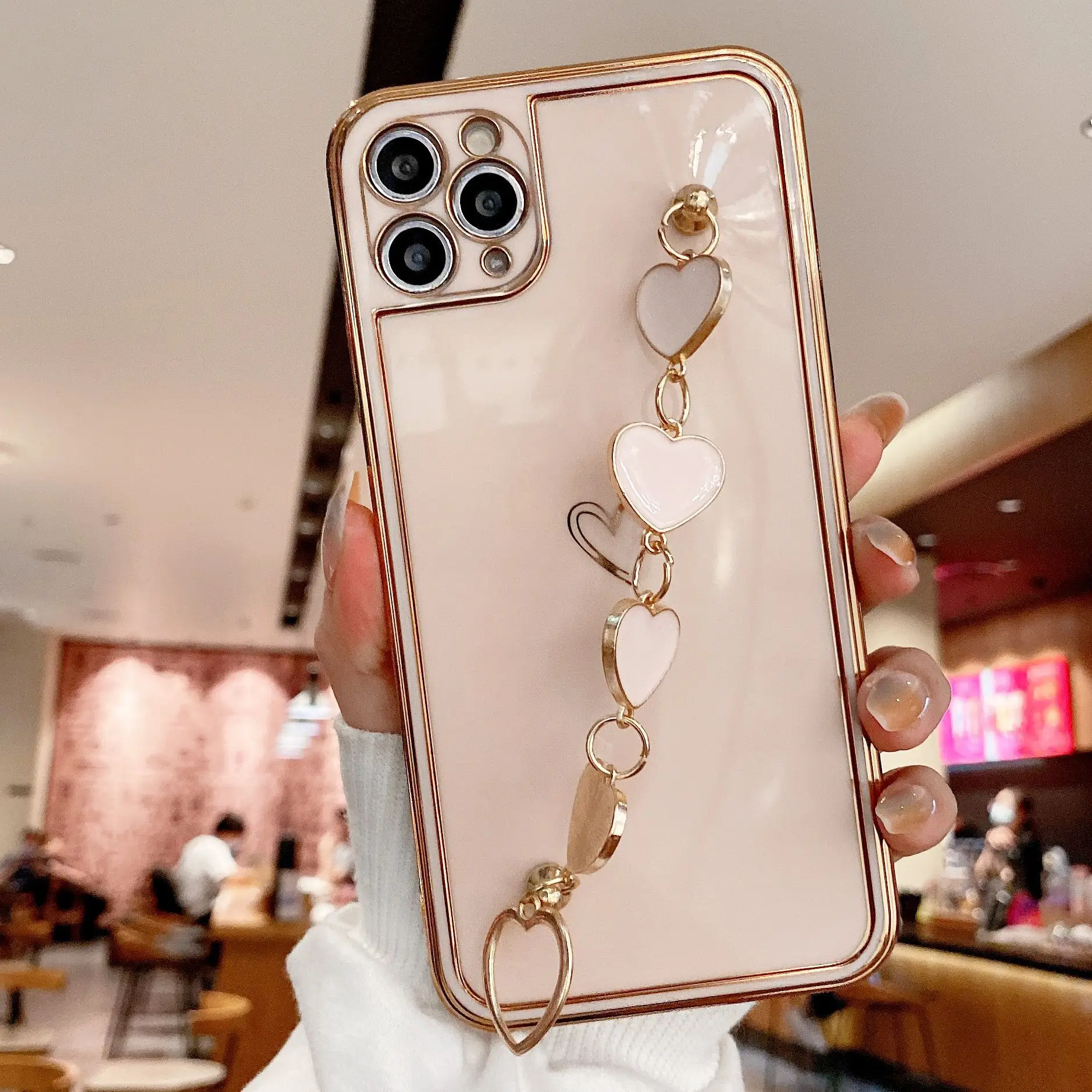 Apple 12Promax Phone Case with Love Bracelet & Eye Protection - Image 3