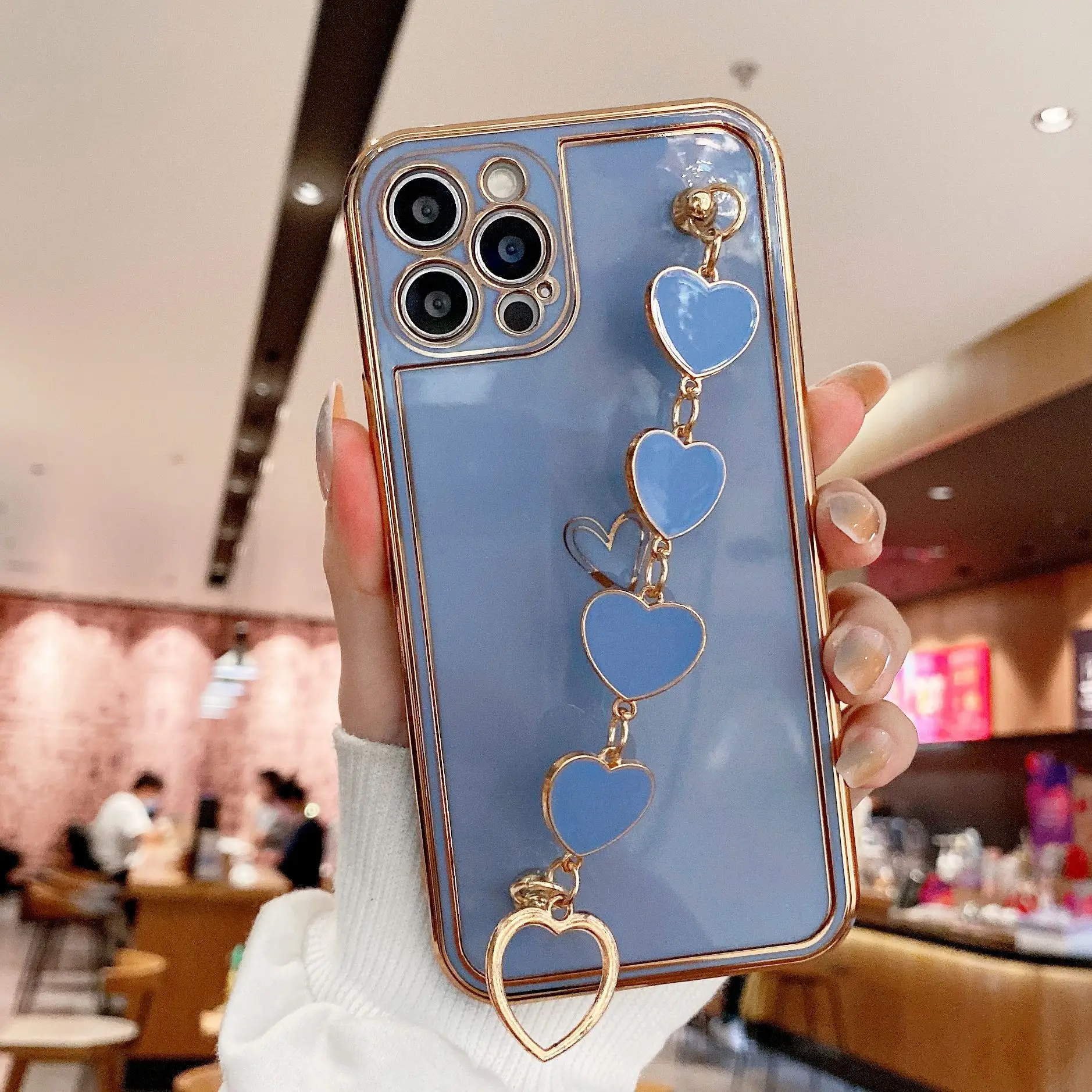 Apple 12Promax Phone Case with Love Bracelet & Eye Protection - Image 4