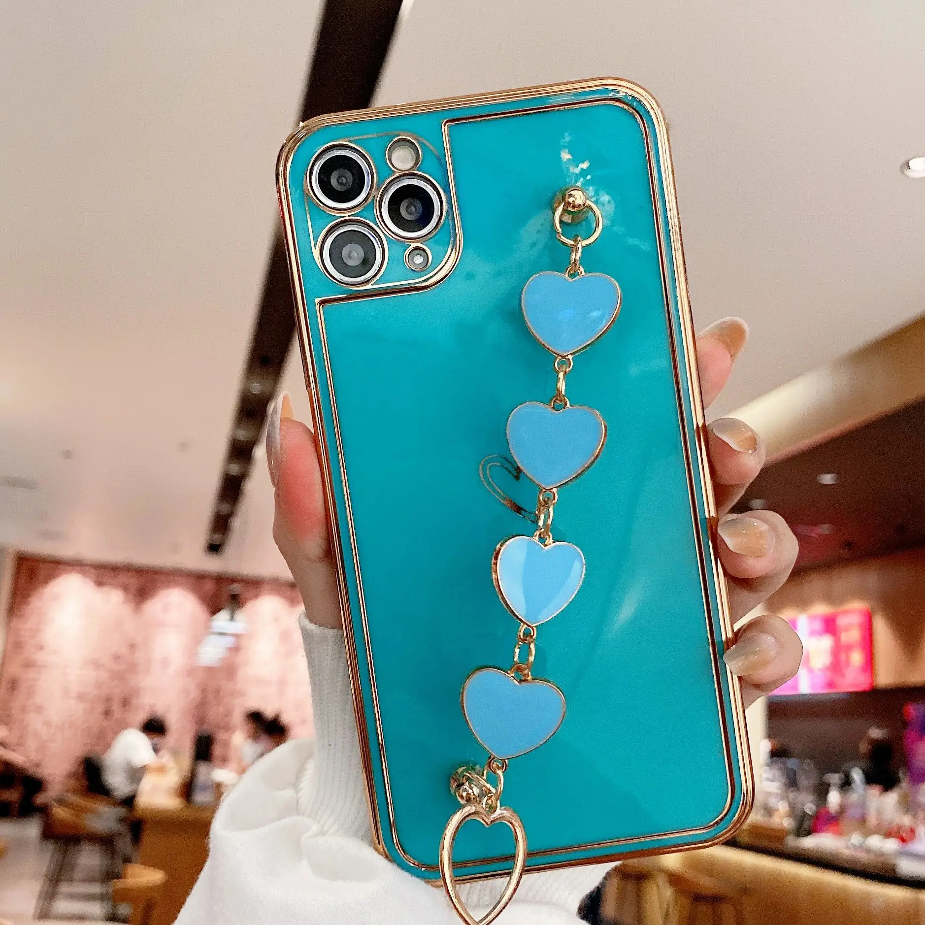 Apple 12Promax Phone Case with Love Bracelet & Eye Protection - Image 5