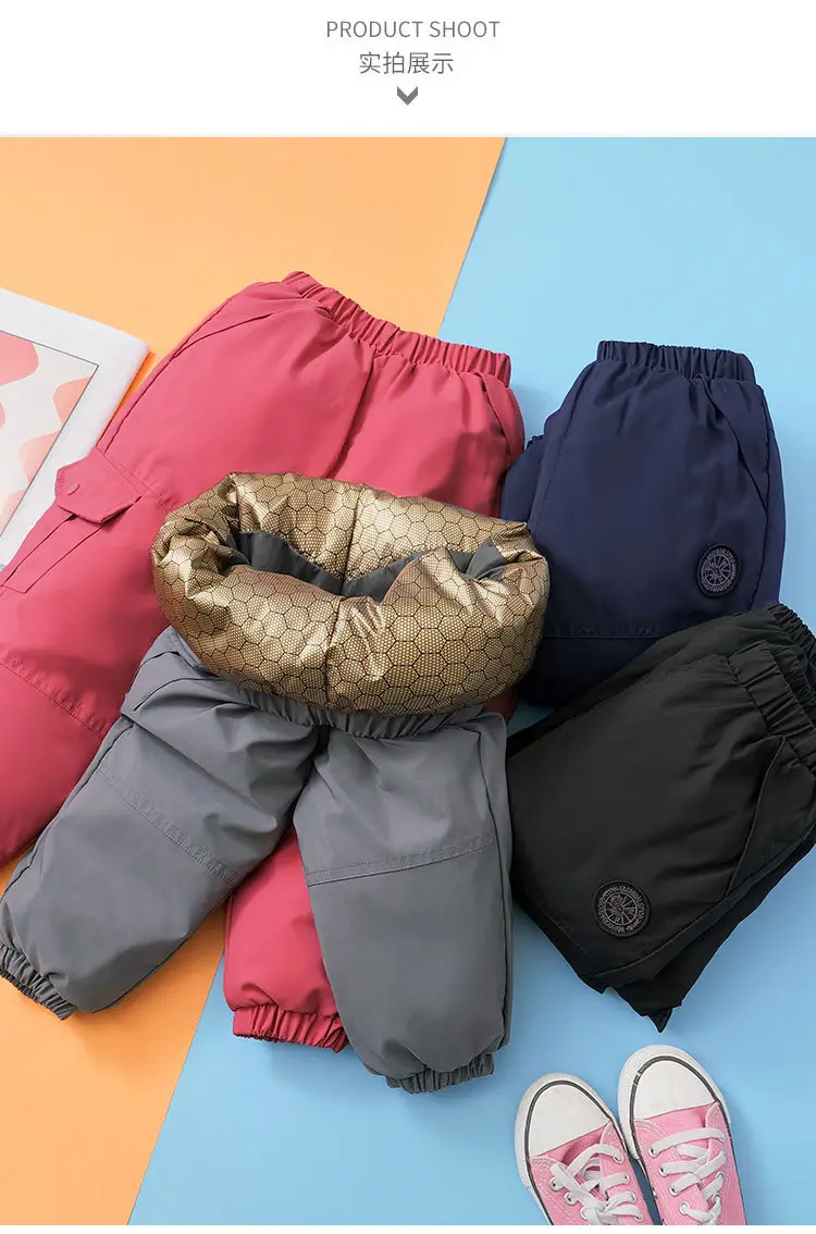 Wholesale Thickened Baby Pants Red for Boys Girls Autumn Winter — feature 10