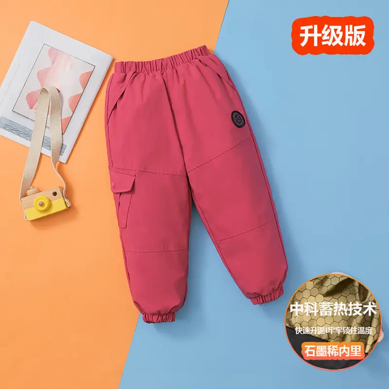 Wholesale Thickened Baby Pants Red for Boys Girls Autumn Winter - Image 3