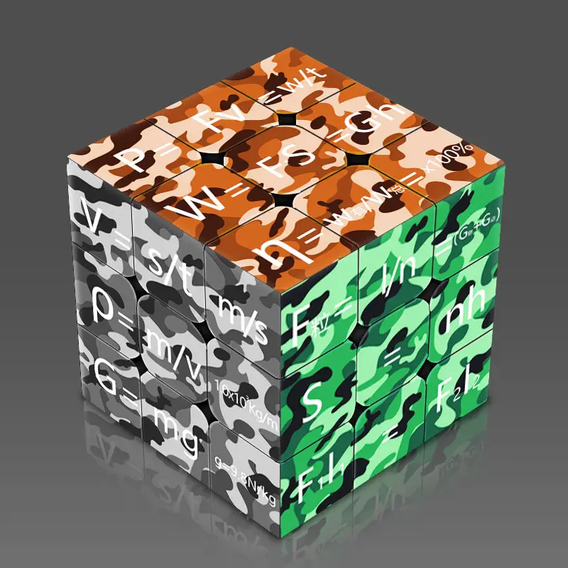 Rubik's Cube Chemical Element Puzzle 3D Multi-Color