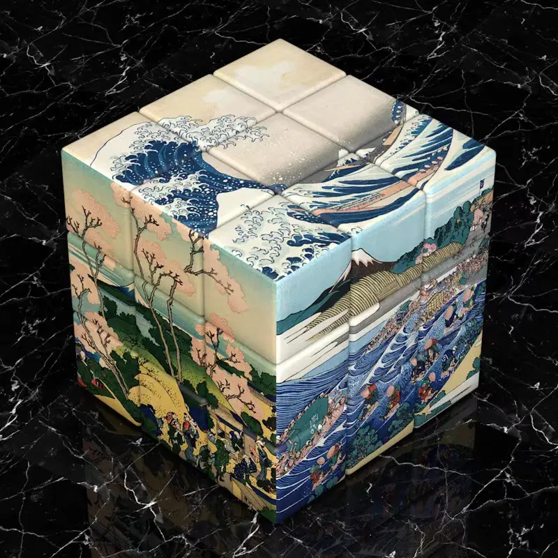 Rubik's Cube Chemical Element Puzzle 3D Multi-Color