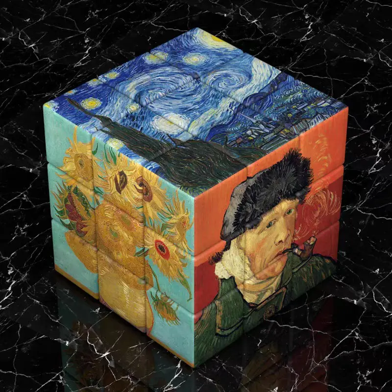Rubik's Cube Chemical Element Puzzle 3D Multi-Color