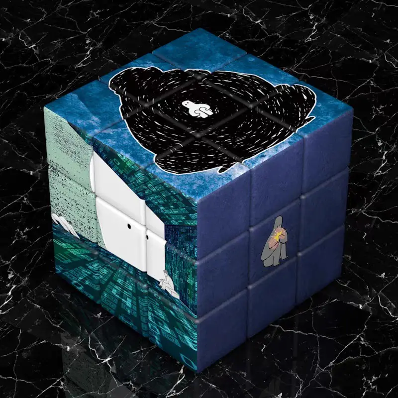 Rubik's Cube Chemical Element Puzzle 3D Multi-Color