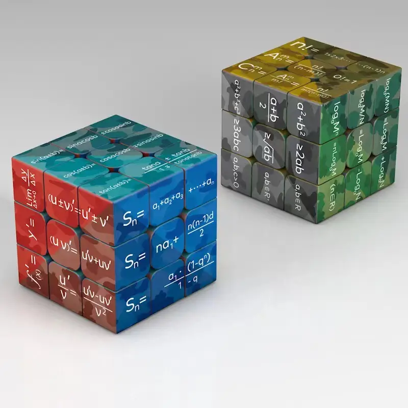 Rubik's Cube Chemical Element Puzzle 3D Multi-Color