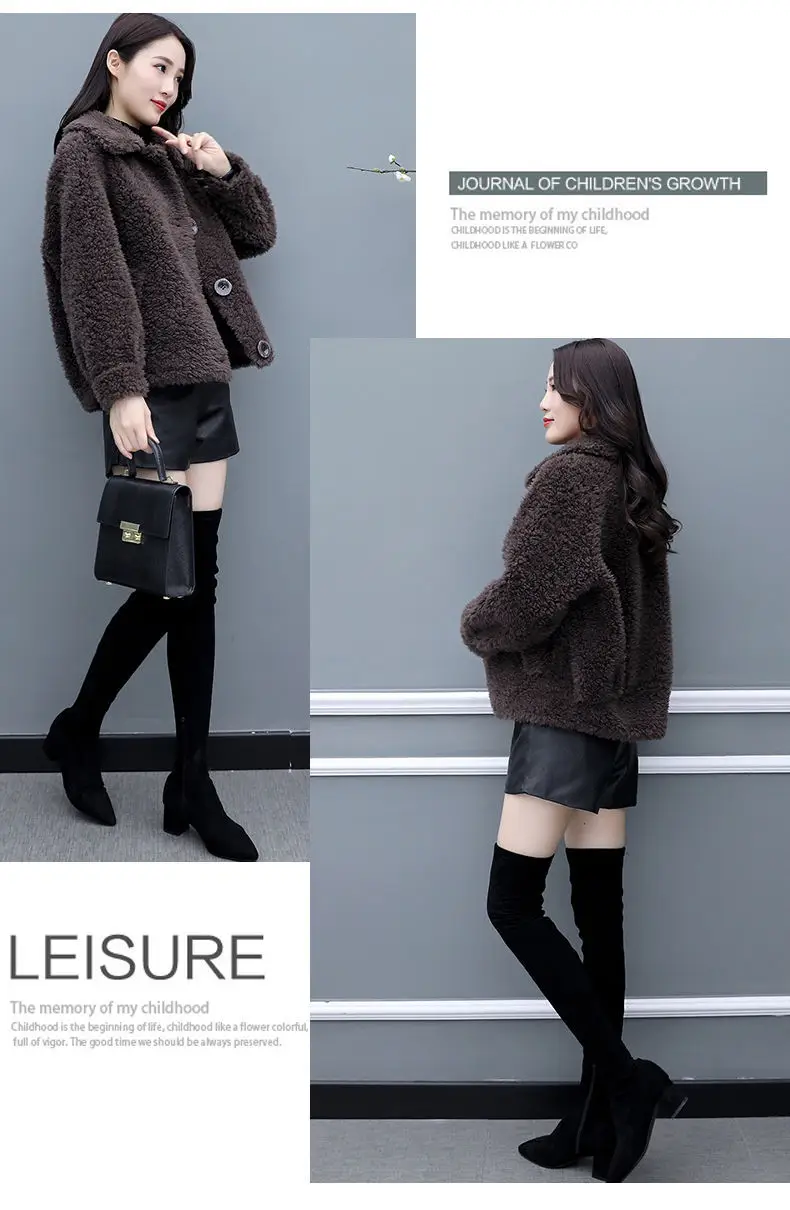 Lamb Wool Coat Women Red 2025 Short Sweatshirt — feature 11