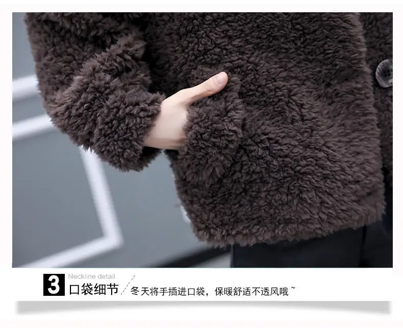 Lamb Wool Coat Women Red 2025 Short Sweatshirt — feature 23