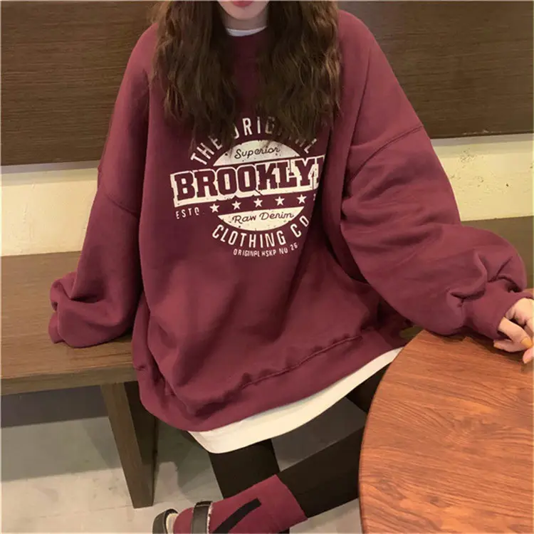 Women's Grey Hooded Sweatshirt 2025 Autumn New — feature 8
