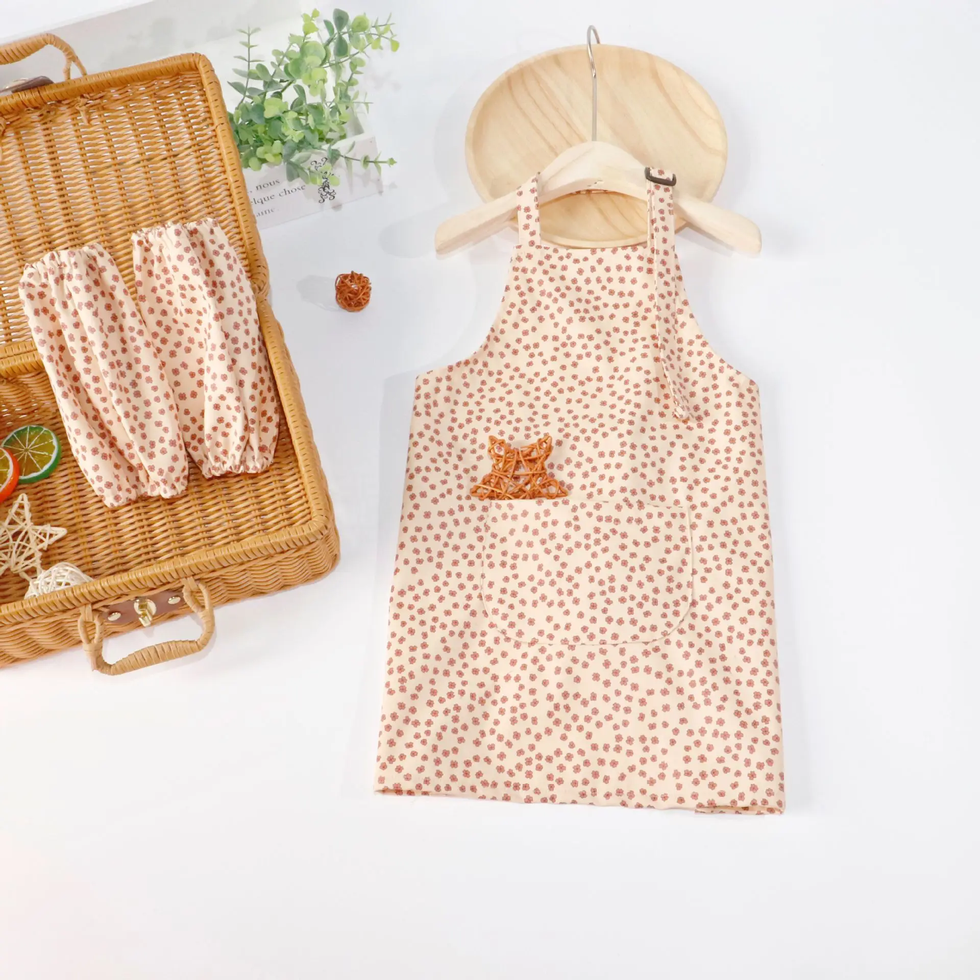 Waterproof Baby Apron with Polka Dot Design