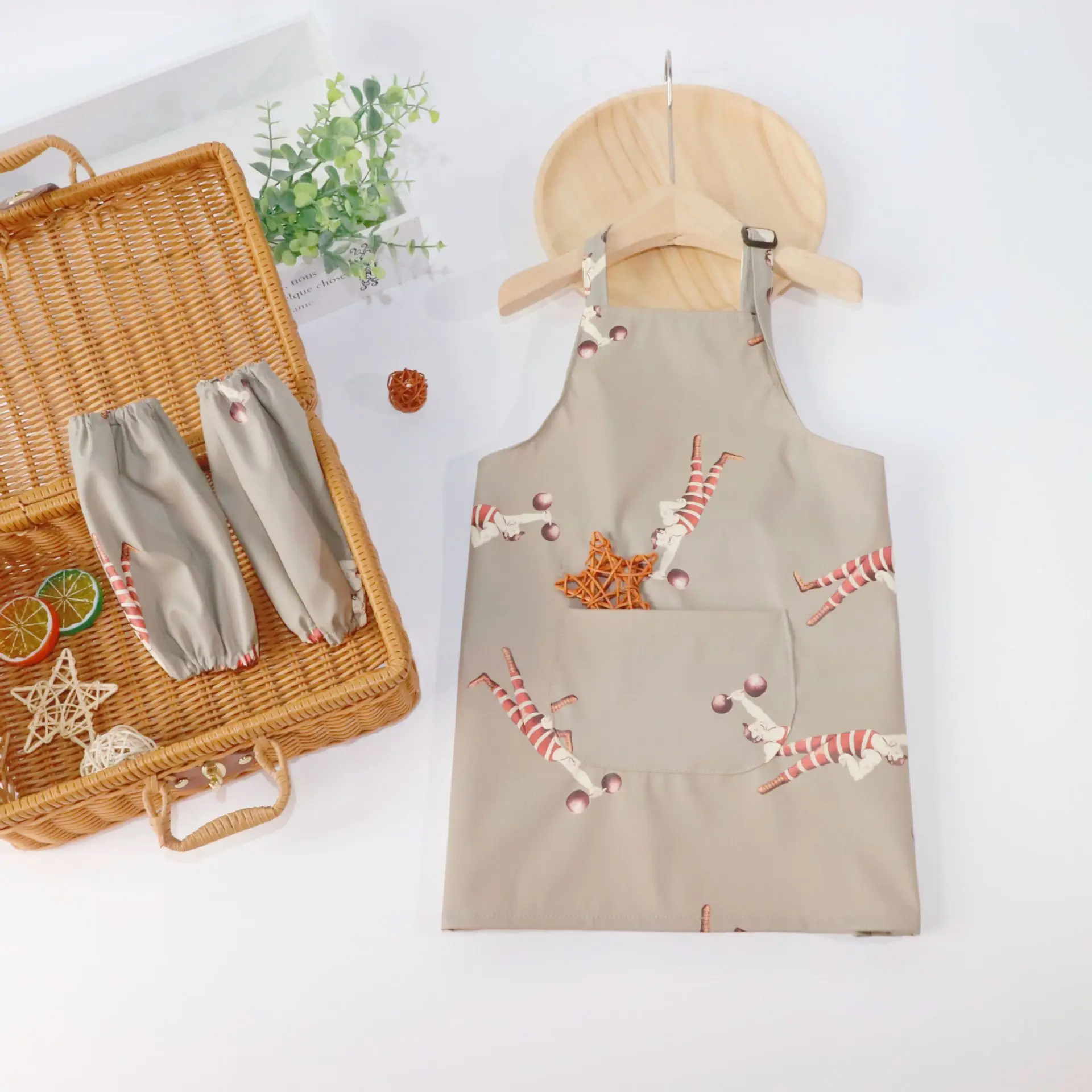Waterproof Baby Apron with Polka Dot Design