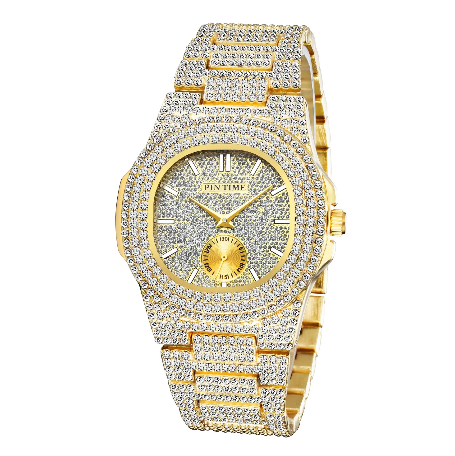 Diamond Encrusted Men's Watch with Star Design - Image 5