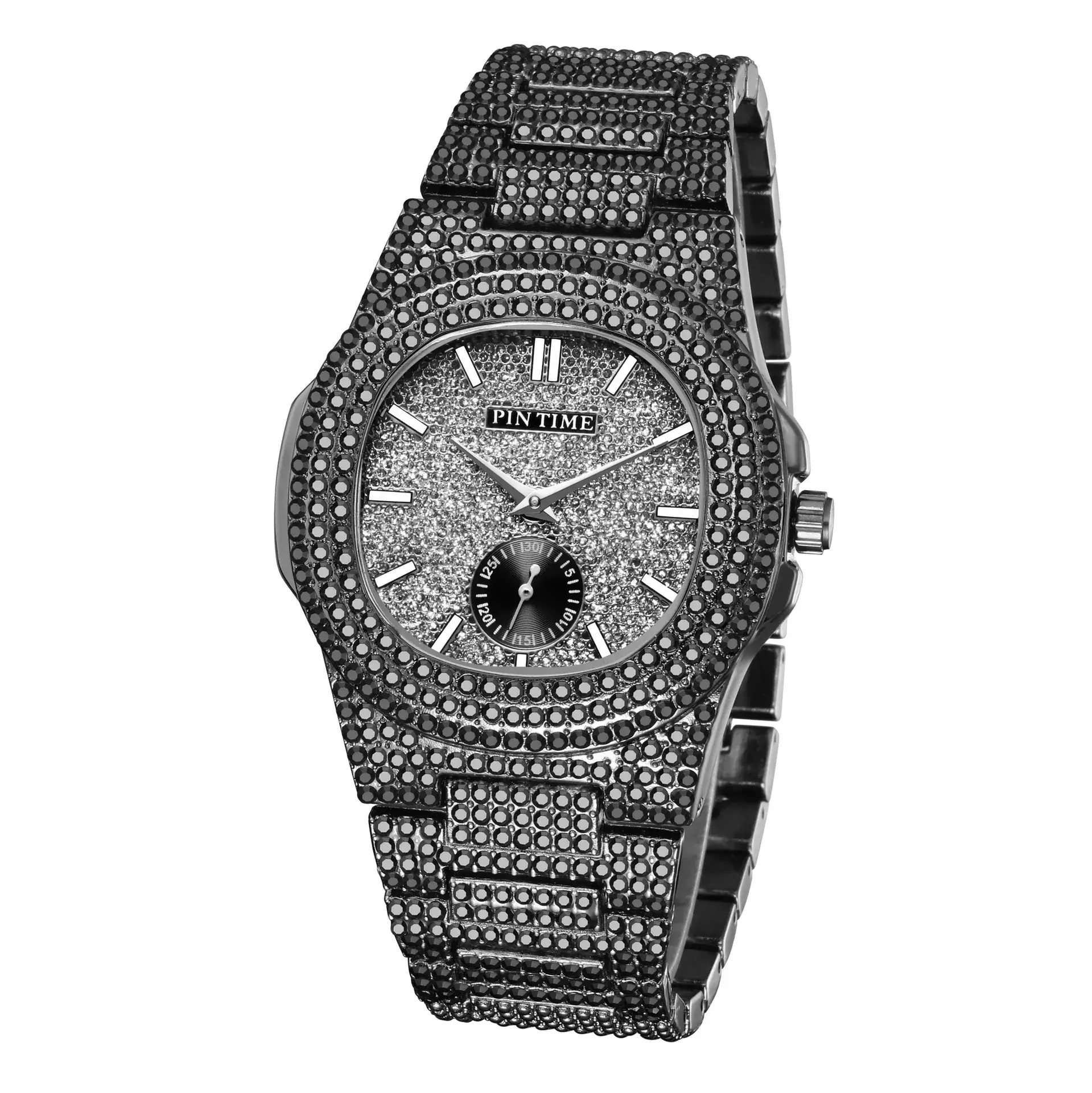 Diamond Encrusted Men's Watch with Star Design - Image 6