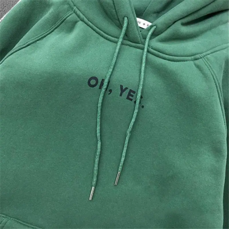 Green Women's Hooded Velvet Pullover Hoodie - Image 6