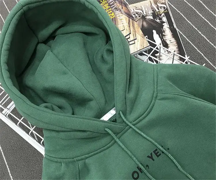 Green Women's Hooded Velvet Pullover Hoodie — feature 4