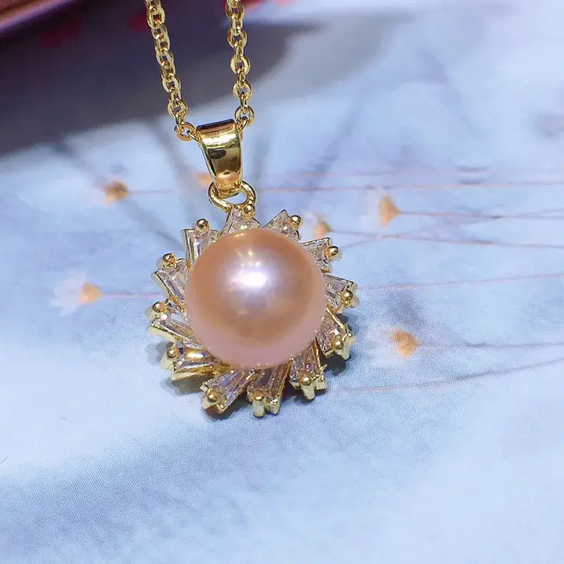 Korean Pearl Pendant Women 9mm Elegant Jewelry - Image 2
