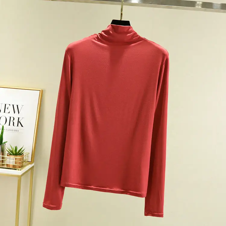Women Long Sleeve T-Shirt Green Grey Red Blue - Image 21