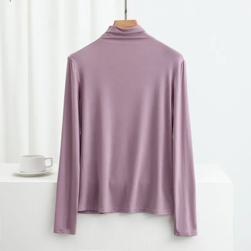 Women Long Sleeve T-Shirt Green Grey Red Blue - Image 13