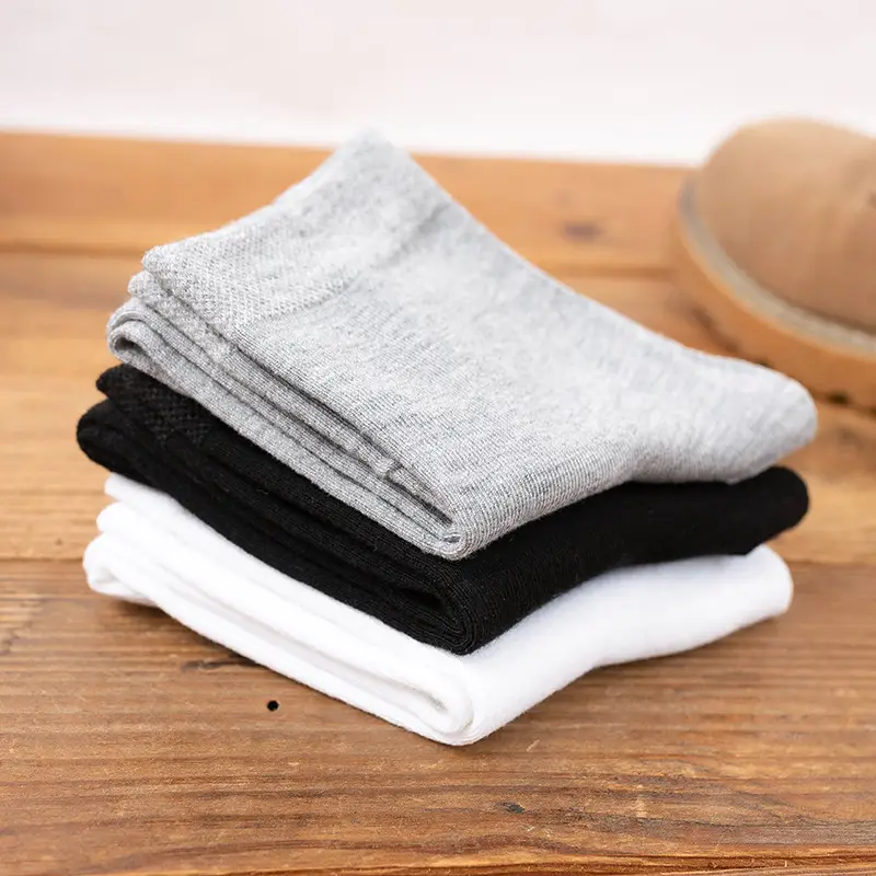 Xinjiang cotton socks men's solid color black and white gray men's cotton socks men's and women's Liaoyuan wholesale seven-day wash-free socks