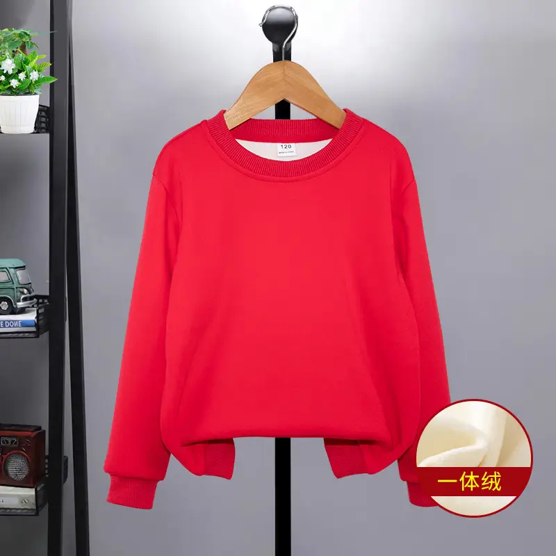 Blue One-Color Sweatshirt for Girls Boys Spring Autumn