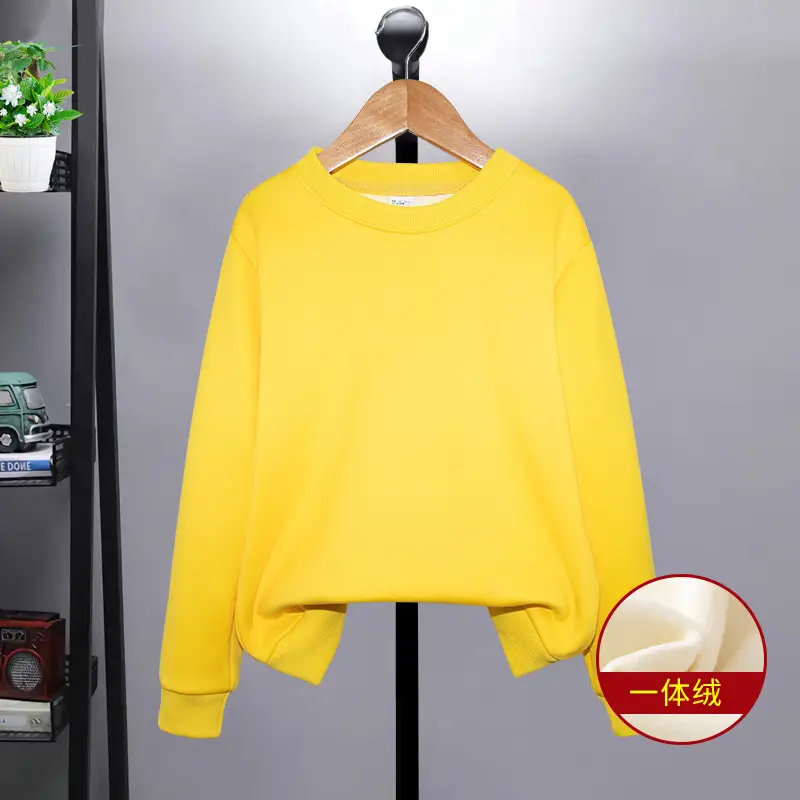 Blue One-Color Sweatshirt for Girls Boys Spring Autumn