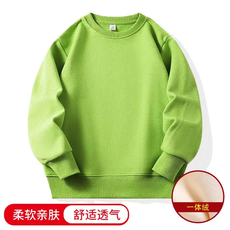 Blue One-Color Sweatshirt for Girls Boys Spring Autumn