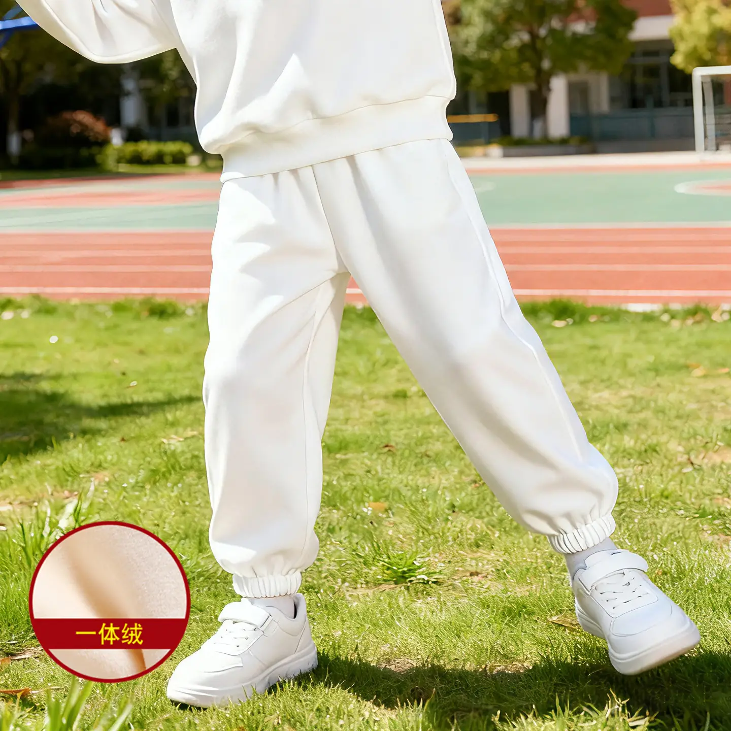 Blue One-Color Sweatshirt for Girls Boys Spring Autumn