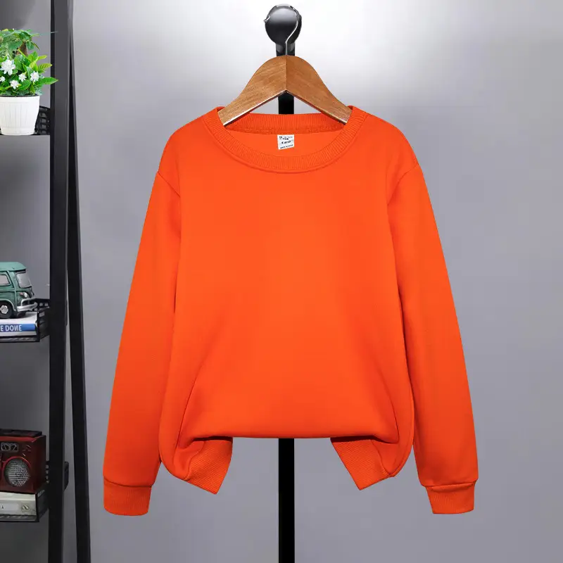 Blue One-Color Sweatshirt for Girls Boys Spring Autumn