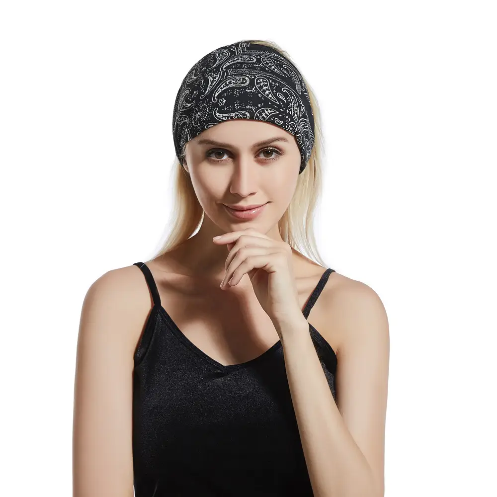 Women's Green Bandana Hair Band Stretch Cotton Wholesale - Image 12