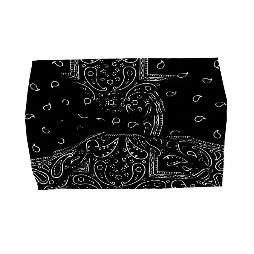 Women's Green Bandana Hair Band Stretch Cotton Wholesale - Image 4