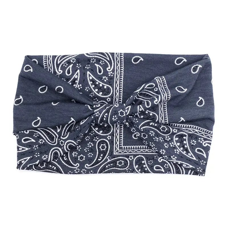 Women's Green Bandana Hair Band Stretch Cotton Wholesale - Image 6