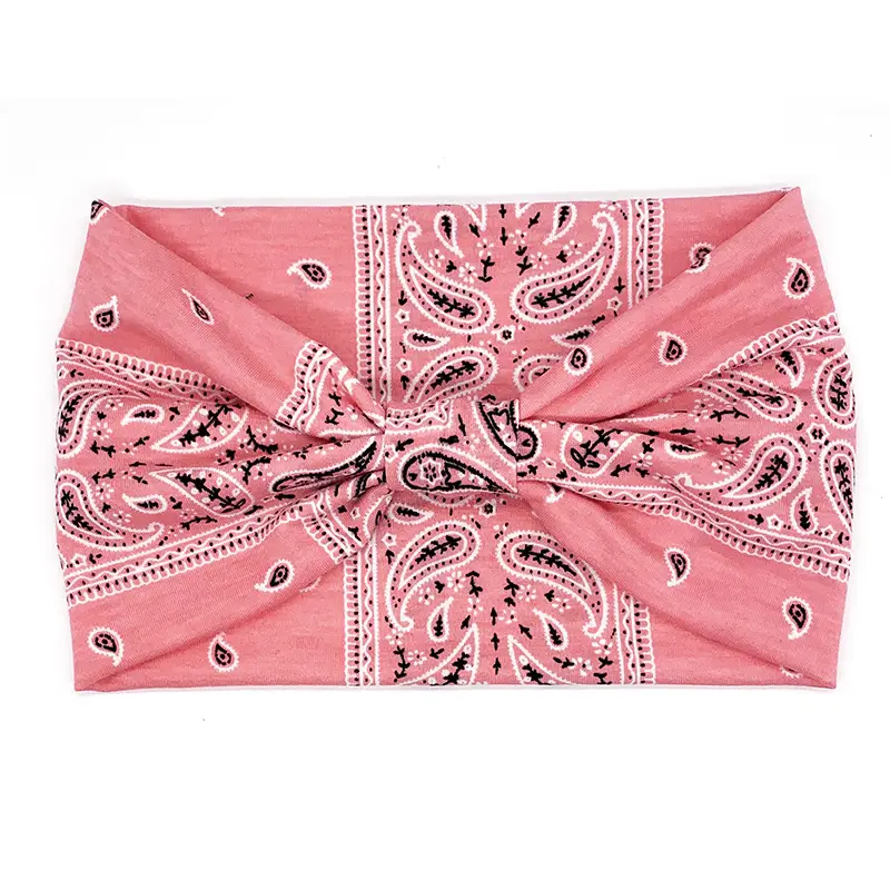 Women's Green Bandana Hair Band Stretch Cotton Wholesale - Image 9