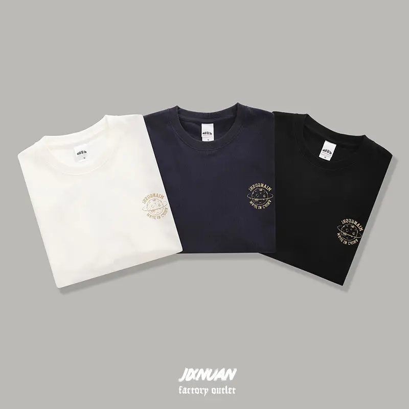 2021 Men Cotton T-Shirt Set White Black Navy - Image 6