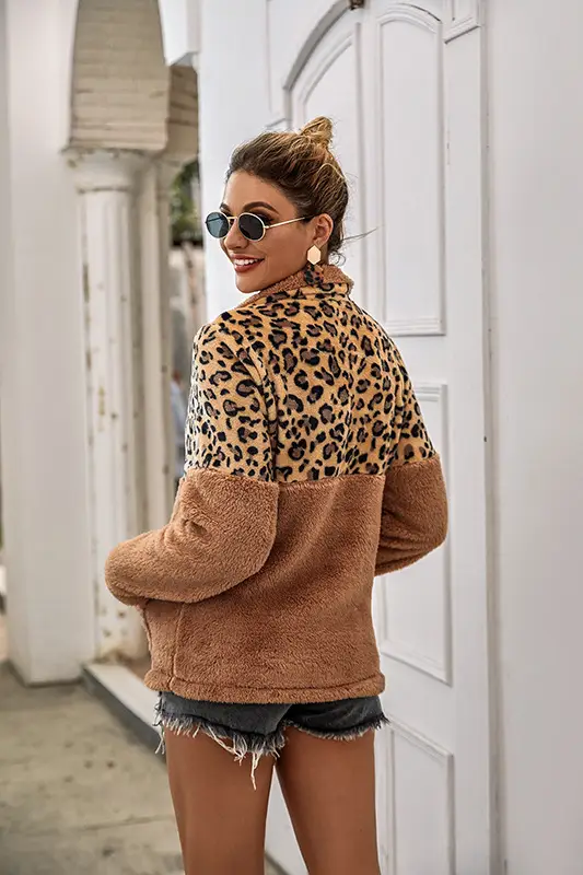 2024 Women's Leopard Print Warm Hoodie Sweatshirt Set — feature 12