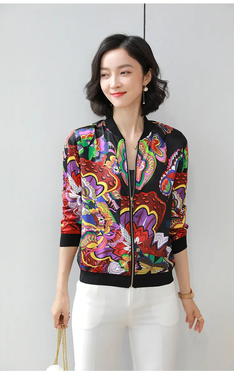 Green Chiffon Bomber Jacket Women 2025 Korean Style — feature 12