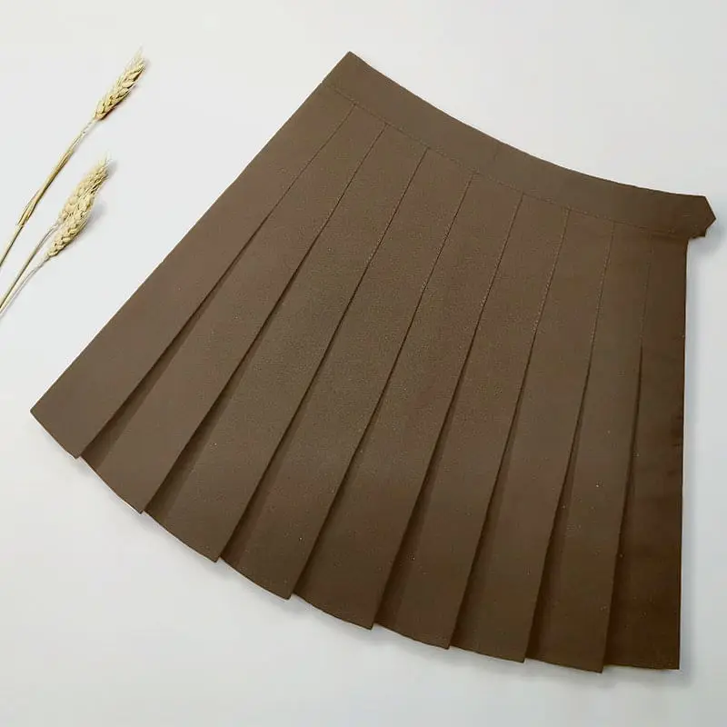 Women Plaid Zipper Skirt Grey Spring Summer - Image 5