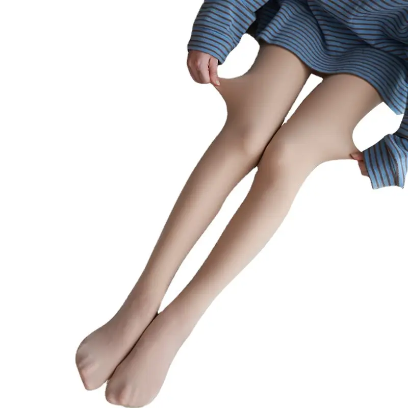 Nude Fleece Lined Women's Leg Pantyhose Autumn Winter - Image 7