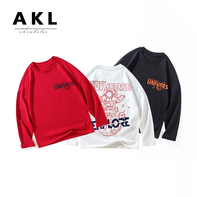 Kids Printed Long Sleeve T-Shirt Black Medium Large - Image 4
