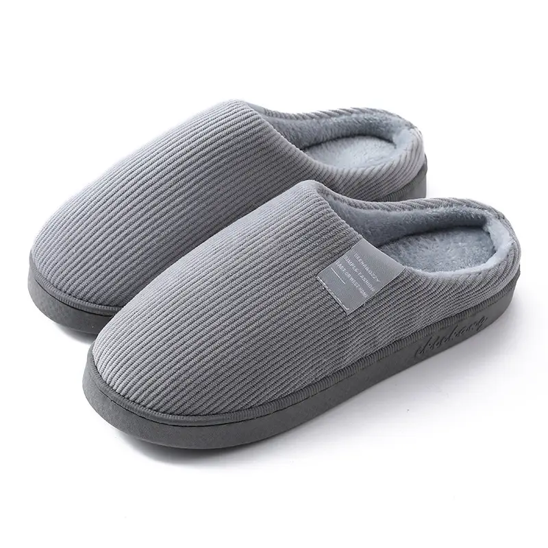 Women's Cotton Furry Slippers Yellow Blue Winter Warm Indoor Non-Slip