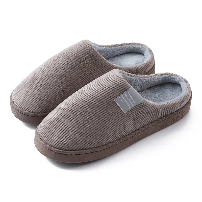 Women's Cotton Furry Slippers Yellow Blue Winter Warm Indoor Non-Slip