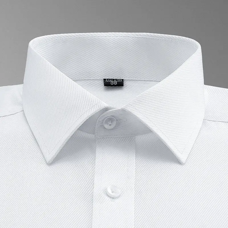 Plus-Size Men's Light Blue Business Shirt AM006 - Image 20