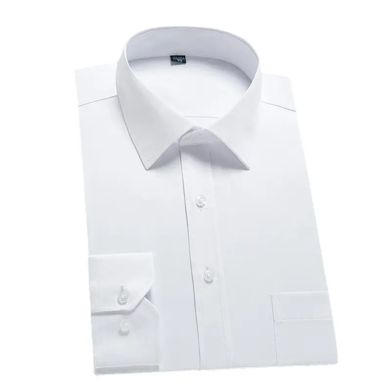 Plus-Size Men's Light Blue Business Shirt AM006 - Image 21