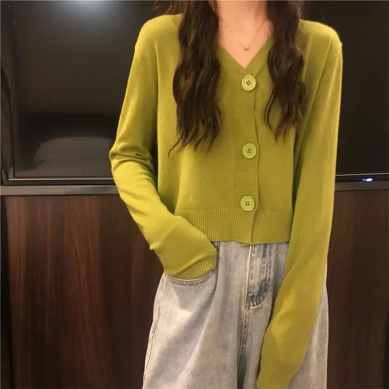 Long-sleeved V-neck sweater for women spring autumn - Image 6