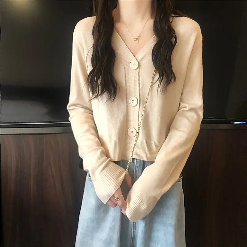 Long-sleeved V-neck sweater for women spring autumn - Image 8
