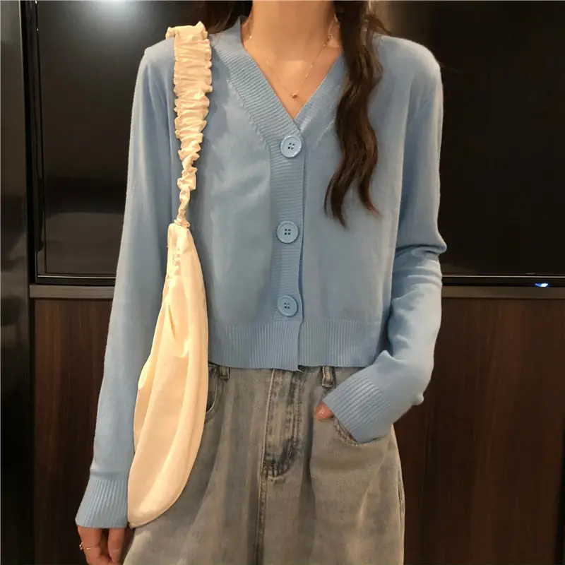 Long-sleeved V-neck sweater for women spring autumn - Image 9