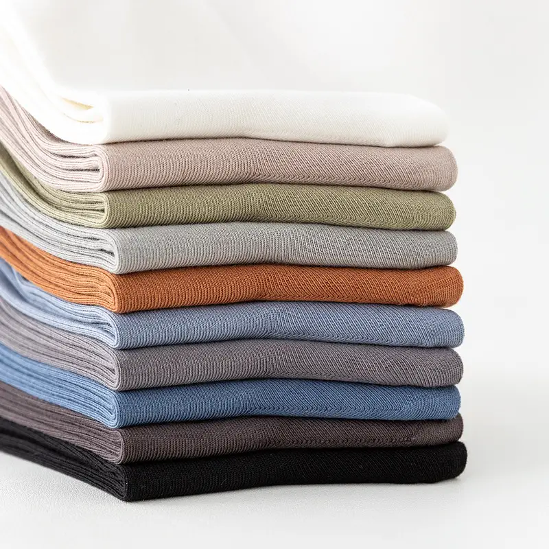 Men's Socks Middle Tube Solid Color Australian Cotton Socks Men's Thick Needle Drawn Commercial Combed Cotton Socks Handmade for Eyes