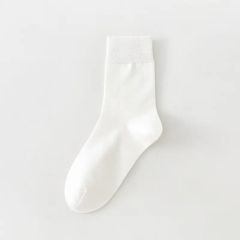 Men's Socks Middle Tube Solid Color Australian Cotton Socks Men's Thick Needle Drawn Commercial Combed Cotton Socks Handmade for Eyes