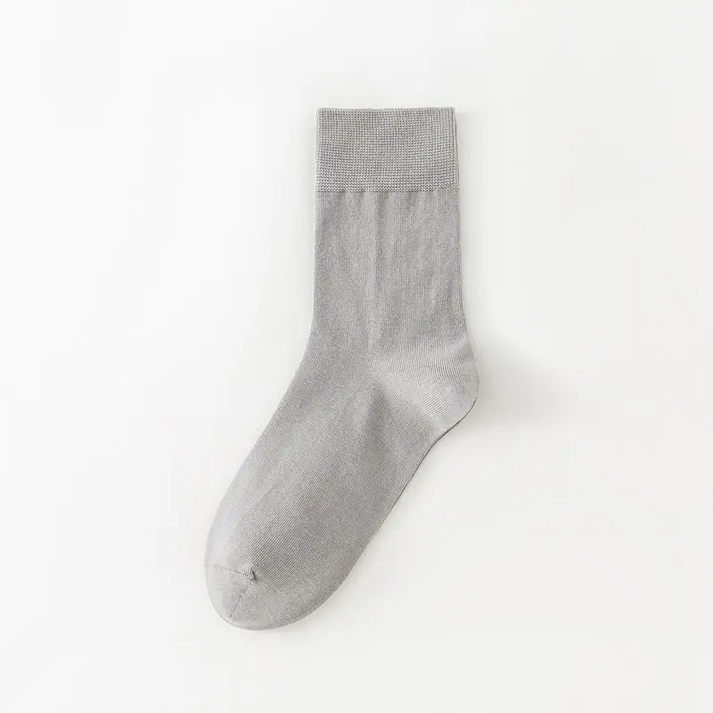 Men's Socks Middle Tube Solid Color Australian Cotton Socks Men's Thick Needle Drawn Commercial Combed Cotton Socks Handmade for Eyes