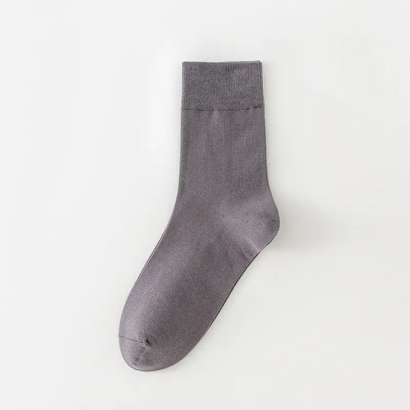 Men's Socks Middle Tube Solid Color Australian Cotton Socks Men's Thick Needle Drawn Commercial Combed Cotton Socks Handmade for Eyes