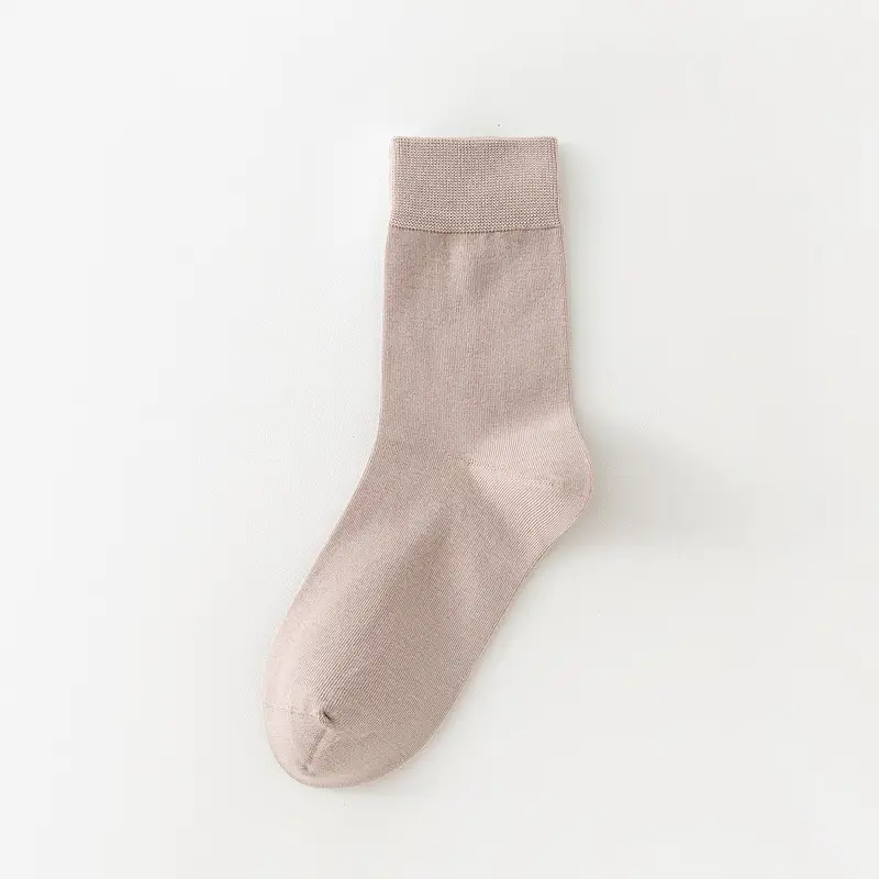 Men's Socks Middle Tube Solid Color Australian Cotton Socks Men's Thick Needle Drawn Commercial Combed Cotton Socks Handmade for Eyes
